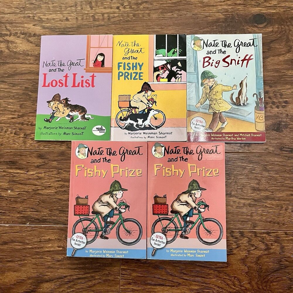 Nate the Great 5 Book Lot Mystery Marjorie Sharmat Classroom PB Set
